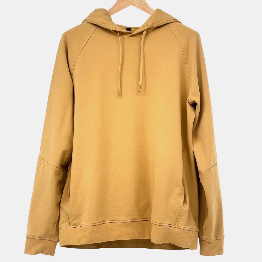 Lululemon Hoodie Men's XL Pullover Mustard Yellow‎ Gold Buff Outdoor Hiking EUC